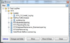 Advanced Log Viewer - náhled