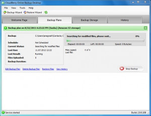 CloudBerry Online Backup - náhled