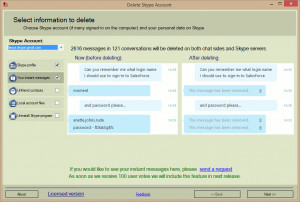 Delete Skype Account - náhled