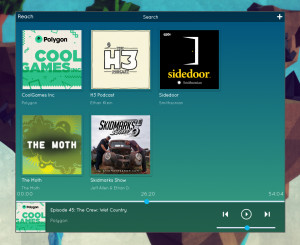 Reach Podcast Player - náhled