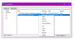 rcloneExplorer - náhled