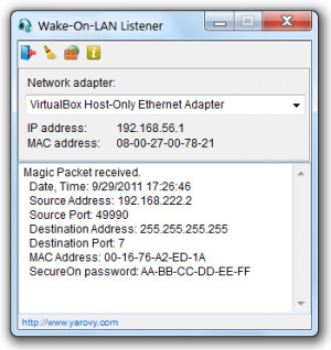 Wake-On-LAN Listener - náhled