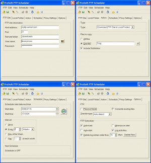 FTP Scheduler - náhled