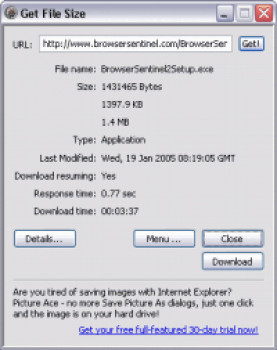 Get File Size - náhled
