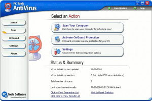 PC Tools AntiVirus - náhled