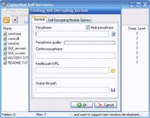 CipherWall Self-Decryptor - náhled