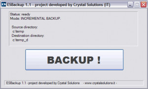 ESBackup - náhled