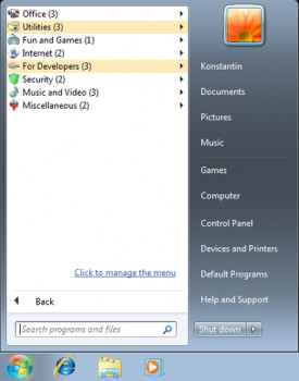Handy Start Menu - náhled