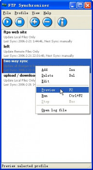 FTP Synchronizer - náhled