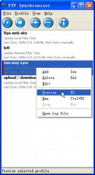 FTP Synchronizer - náhled