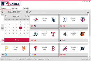 MLBGames - náhled