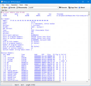 Elf File Analyzer - náhled