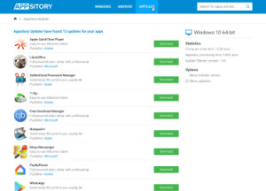 Appsitory Updater - náhled