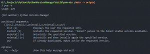 Python Version Manager - náhled