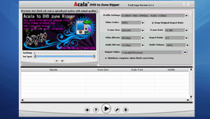 Acala DVD Zune Ripper - náhled