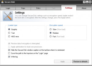 Secure Disk - náhled