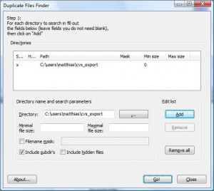 Duplicate Files Finder - náhled