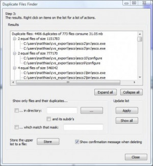 Duplicate Files Finder - náhled