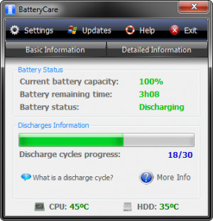 BatteryCare - náhled