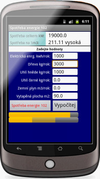 Kalkulačka spotřeby topné energie - náhled
