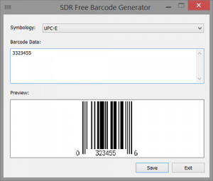 SDR Free Barcode Generator - náhled