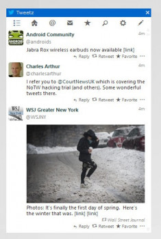 Tweetz Desktop - náhled