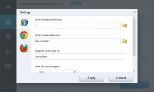 Anvi Browser Repair Tool - náhled