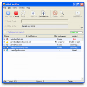 eMail Verifier - náhled