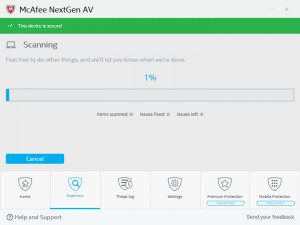 McAfee Cloud AV - náhled