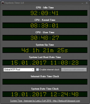 System Time - náhled