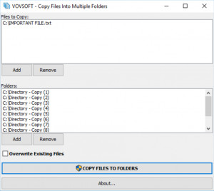 Copy Files Into Multiple Folders - náhled