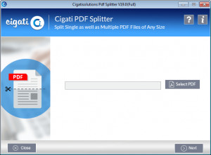 Cigati PDF File Splitter - náhled