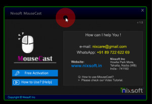 Nixsoft MouseCast - náhled