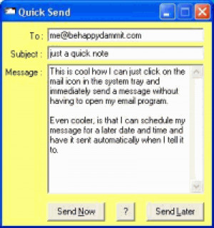 Quick Send - náhled