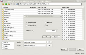 File Attributes Editor - náhled