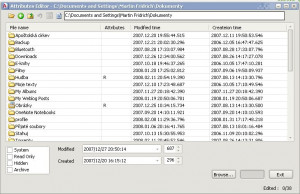 File Attributes Editor - náhled