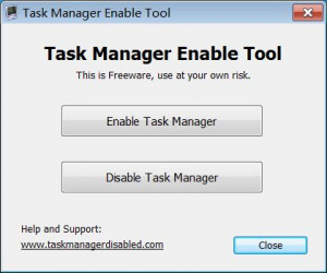 Task Manager Enable Tool - náhled