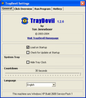 TrayDevil - náhled
