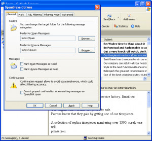 SpamBrave for Outlook Express and Windows Mail - náhled