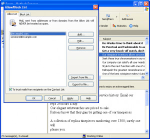 SpamBrave for Outlook Express and Windows Mail - náhled