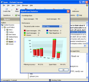 SpamBrave for Outlook Express and Windows Mail - náhled
