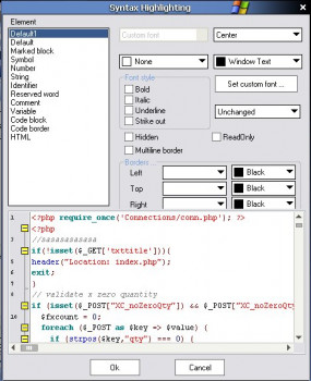 DSV PHP Editor - náhled