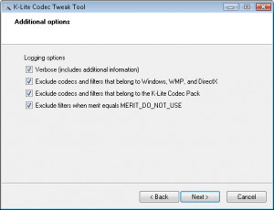 K-Lite Codec Tweak Tool - náhled