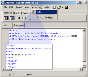 DzSoft WebPad - náhled