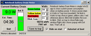 Notebook battery Drain Meter - náhled