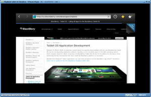 BlackBerry PlayBook Simulator - náhled