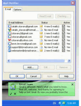 DynAdvance Notifier - náhled