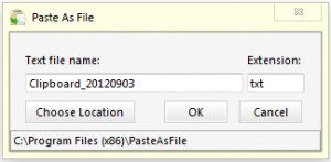 Paste As File - náhled