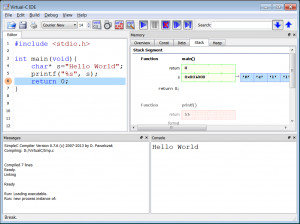 Virtual-C IDE - náhled