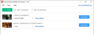 Free YouTube Subtitles Downloader - náhled